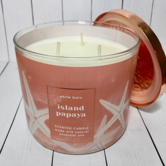 ISLAND PAPAYA 3 Wick Candle - Picture 2 of 4